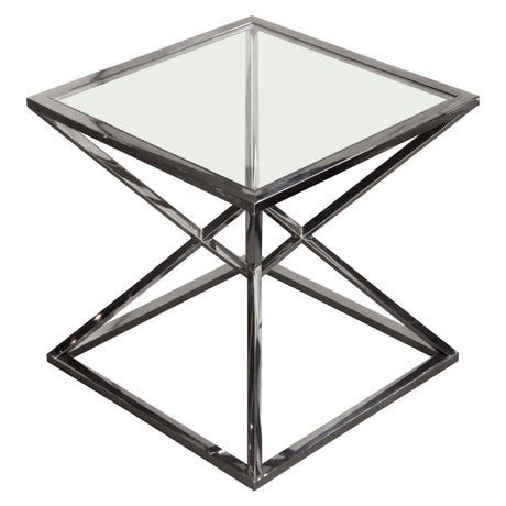 Aria Square Black End Table - Ornate Home