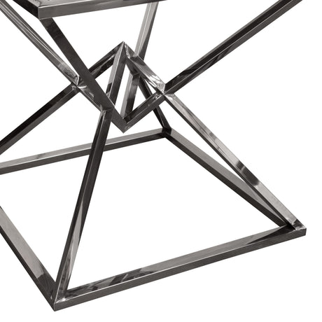 Aria Square Black End Table - Ornate Home