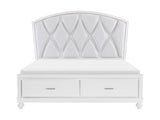Aria White Queen Platform Bed - Ornate Home