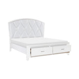 Aria White Queen Platform Bed - Ornate Home