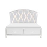 Aria White Queen Platform Bed - Ornate Home
