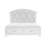 Aria White Queen Platform Bed - Ornate Home