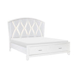 Aria White Queen Platform Bed - Ornate Home