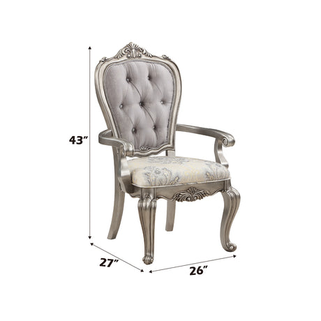 Ariadne Plantinum Arm Chair (Set of 2) - Ornate Home