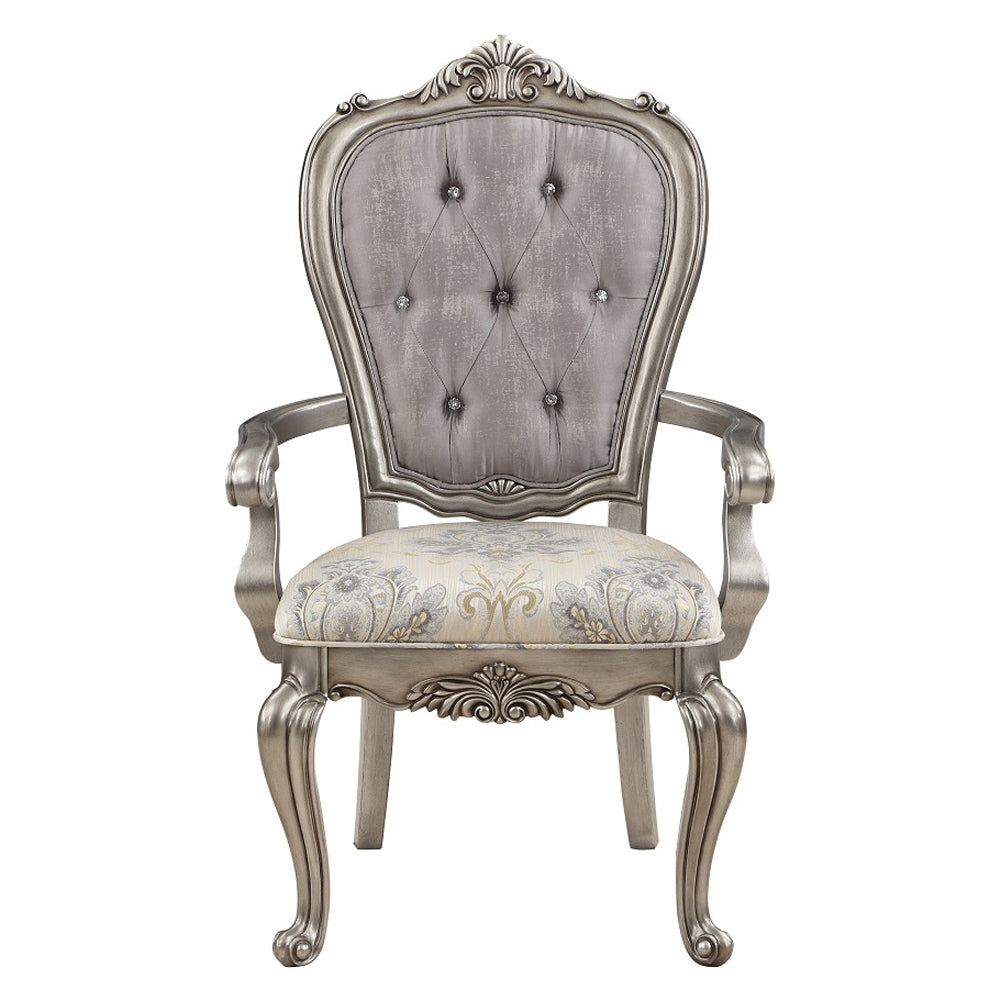 Ariadne Plantinum Arm Chair (Set of 2) - Ornate Home