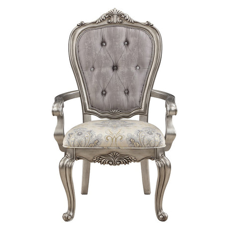 Ariadne Plantinum Arm Chair (Set of 2) - Ornate Home
