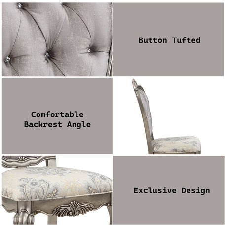 Ariadne Plantinum Side Chair (Set of 2) - Ornate Home