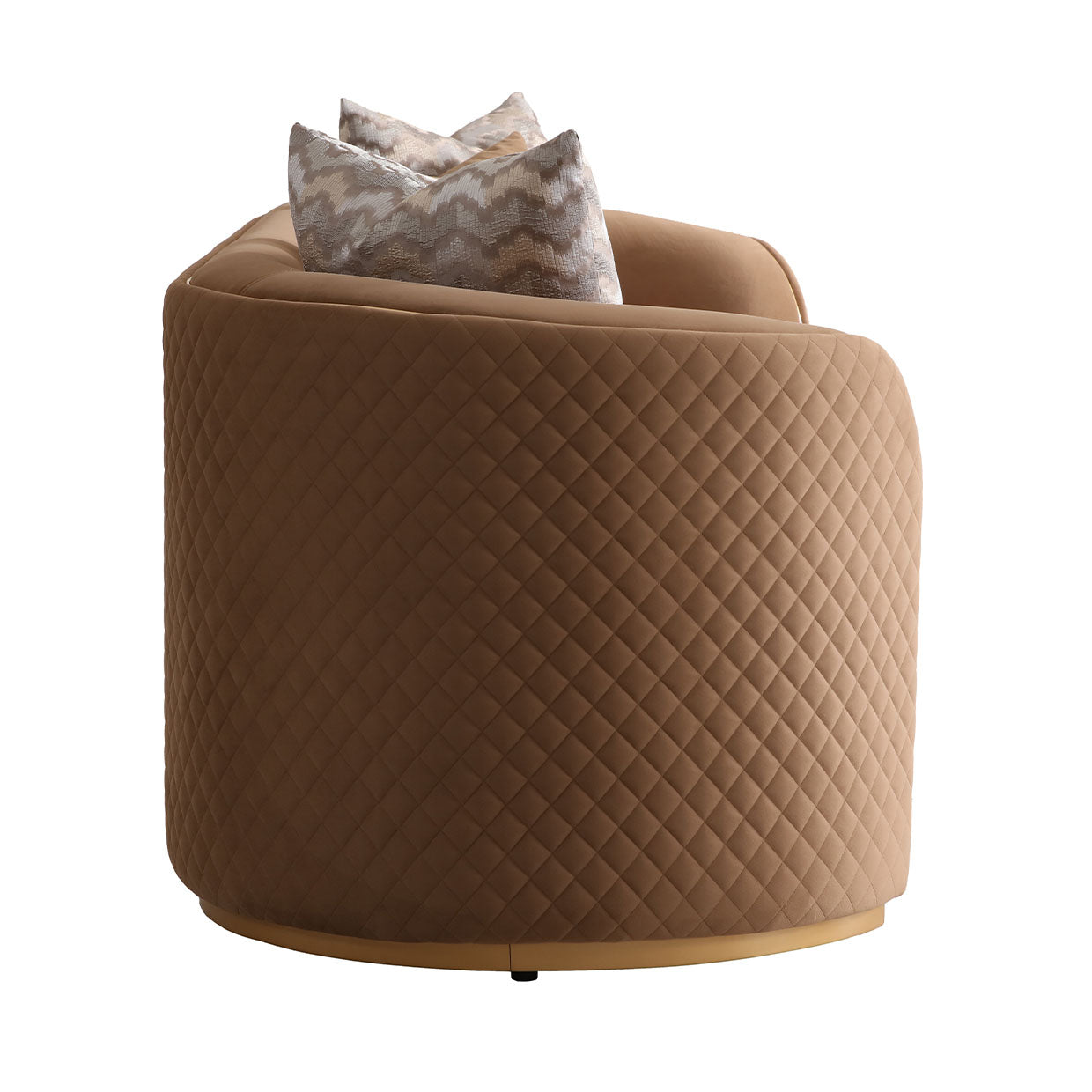 Ariana Gold/Caramel Velvet Loveseat - Ornate Home