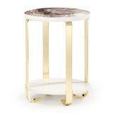 Ariana Gold Chairside Table - Ornate Home