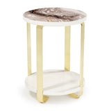 Ariana Gold Chairside Table - Ornate Home