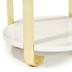 Ariana Gold Chairside Table - Ornate Home