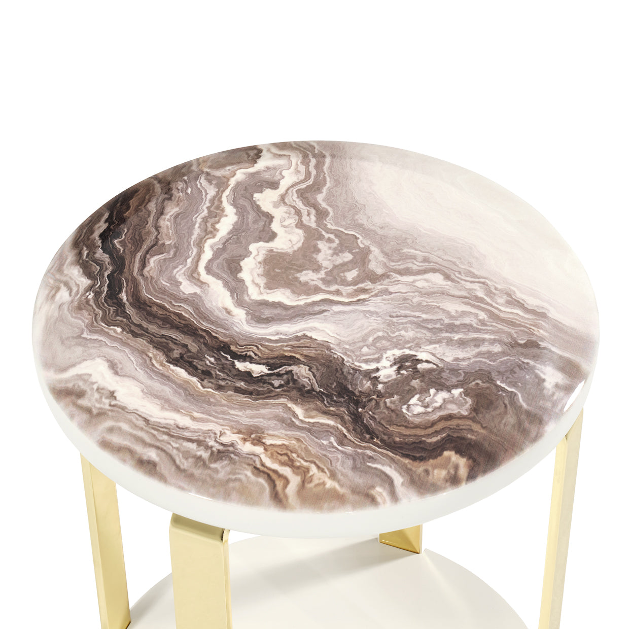 Ariana Gold Chairside Table - Ornate Home