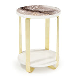 Ariana Gold Chairside Table - Ornate Home