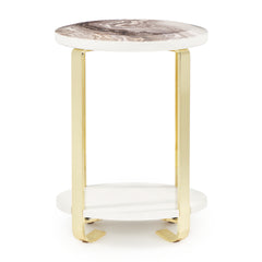 Ariana Gold Chairside Table - Ornate Home