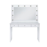 Ariana White Vanity Set with Lightbulbs - Ornate Home