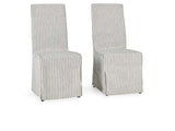Arianna Striped Upholstered Dining Chair (Set of 2) - Ornate Home