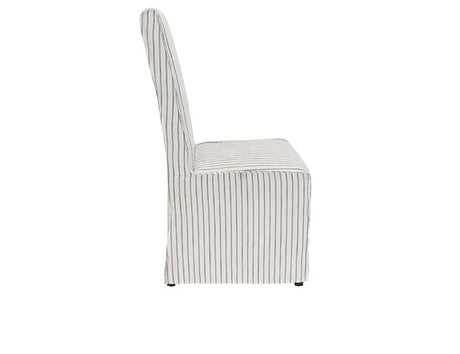 Arianna Striped Upholstered Dining Chair (Set of 2) - Ornate Home