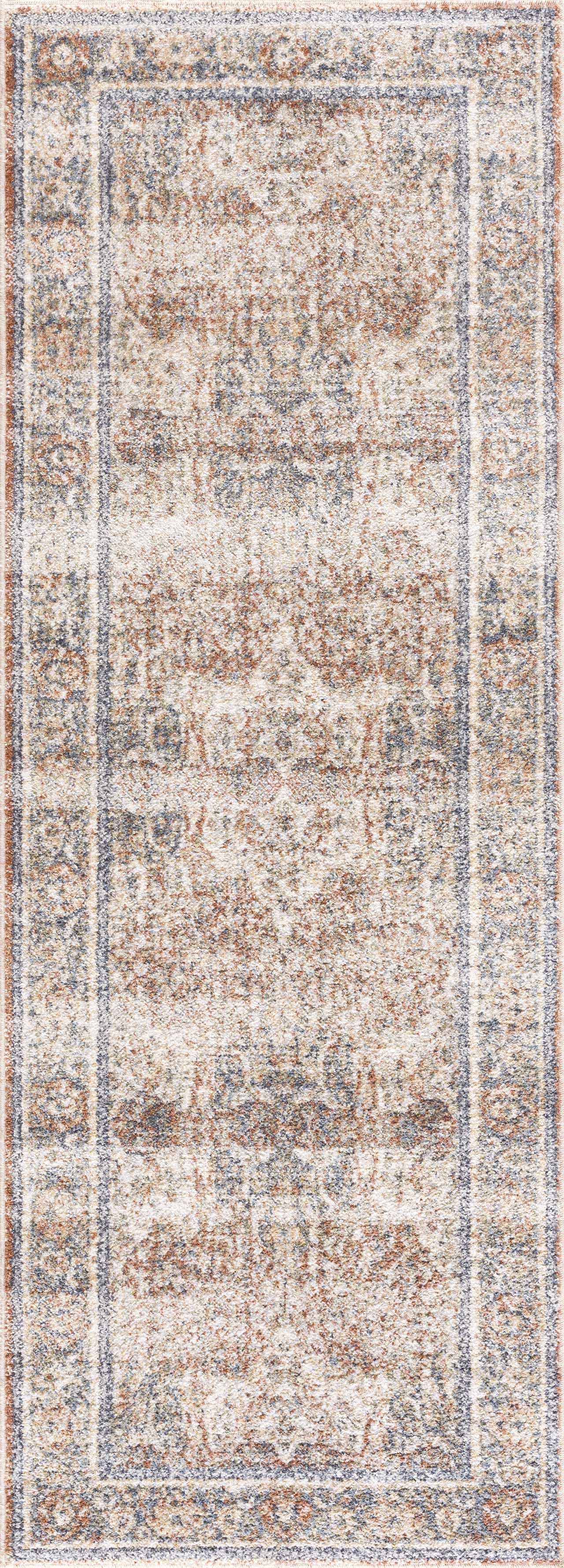 Arias Beige Blue Washable Area Rug - Ornate Home