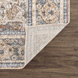 Arias Beige Blue Washable Area Rug - Ornate Home