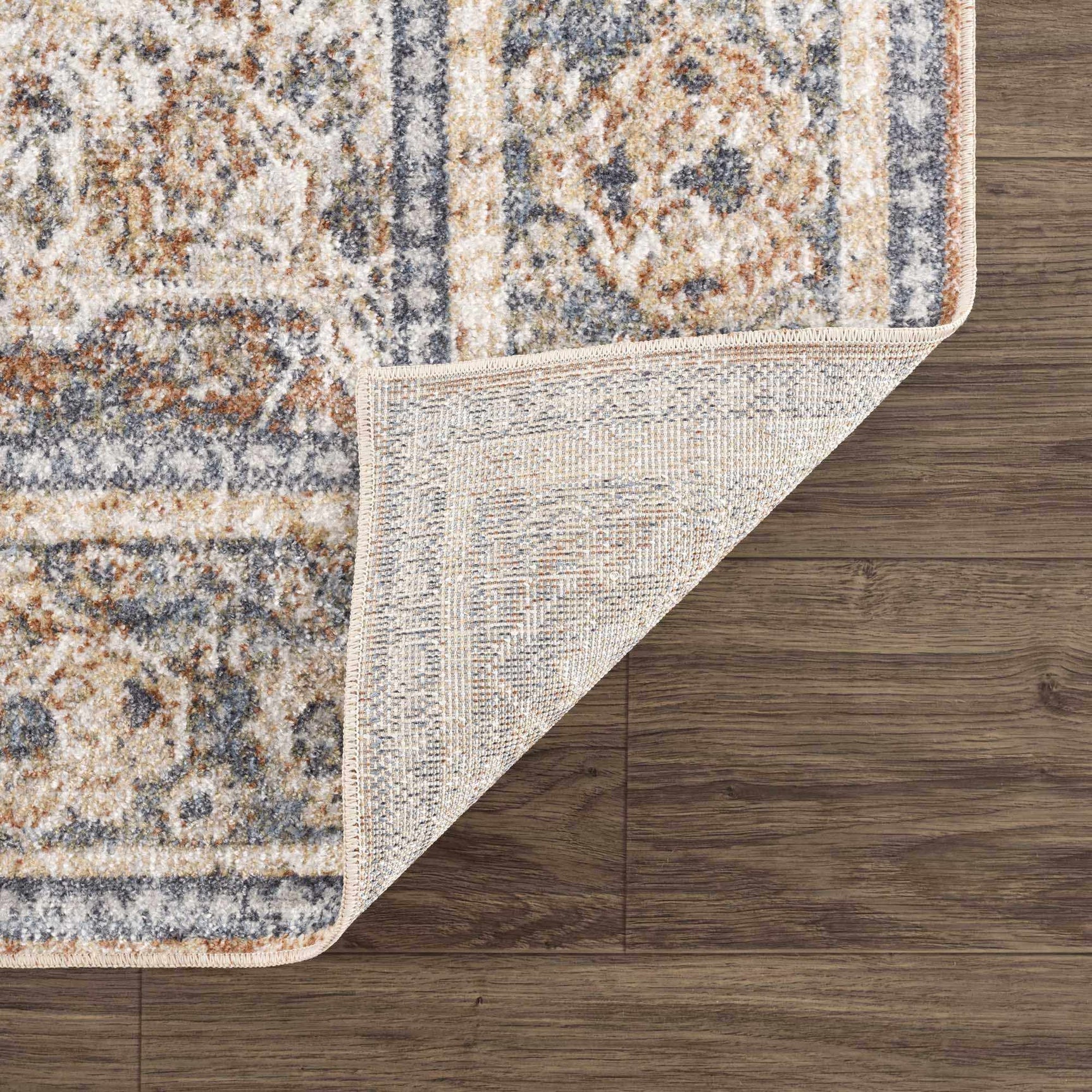Arias Beige Blue Washable Area Rug - Ornate Home