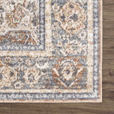 Arias Beige Blue Washable Area Rug - Ornate Home