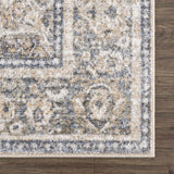 Arias Cream & Blue Washable Area Rug - Ornate Home