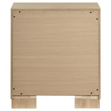 Arielle Light Oak 2-drawer Bedroom Nightstand with Casters - Ornate Home