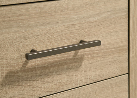 Arielle Light Oak 2-drawer Bedroom Nightstand with Casters - Ornate Home