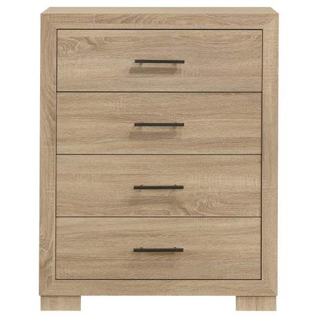 Arielle Light Oak 4-drawer Bedroom Chest of Drawers - Ornate Home
