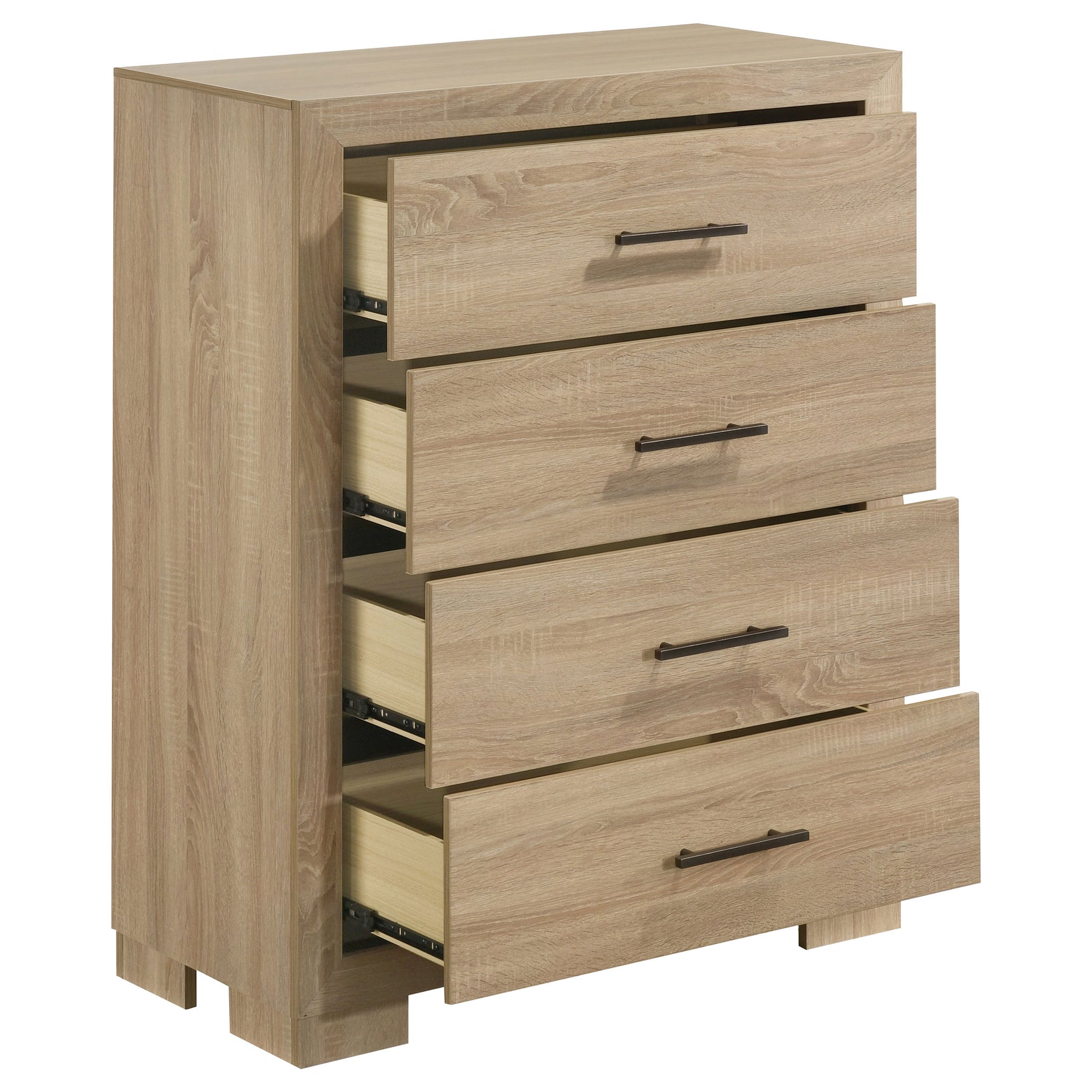 Arielle Light Oak 4-drawer Bedroom Chest of Drawers - Ornate Home