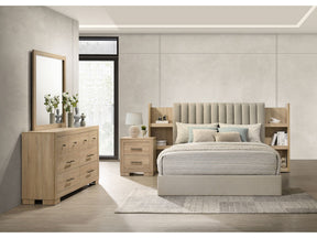 Arielle Light Oak 4-piece Eastern King Bedroom Set - Ornate Home