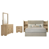 Arielle Light Oak 4-piece Eastern King Bedroom Set - Ornate Home