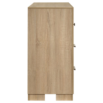 Arielle Light Oak 6-drawer Bedroom Dresser Cabinet - Ornate Home