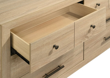 Arielle Light Oak 6-drawer Bedroom Dresser Cabinet - Ornate Home