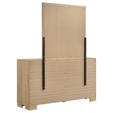 Arielle Light Oak 6-drawer Bedroom Dresser with Mirror - Ornate Home