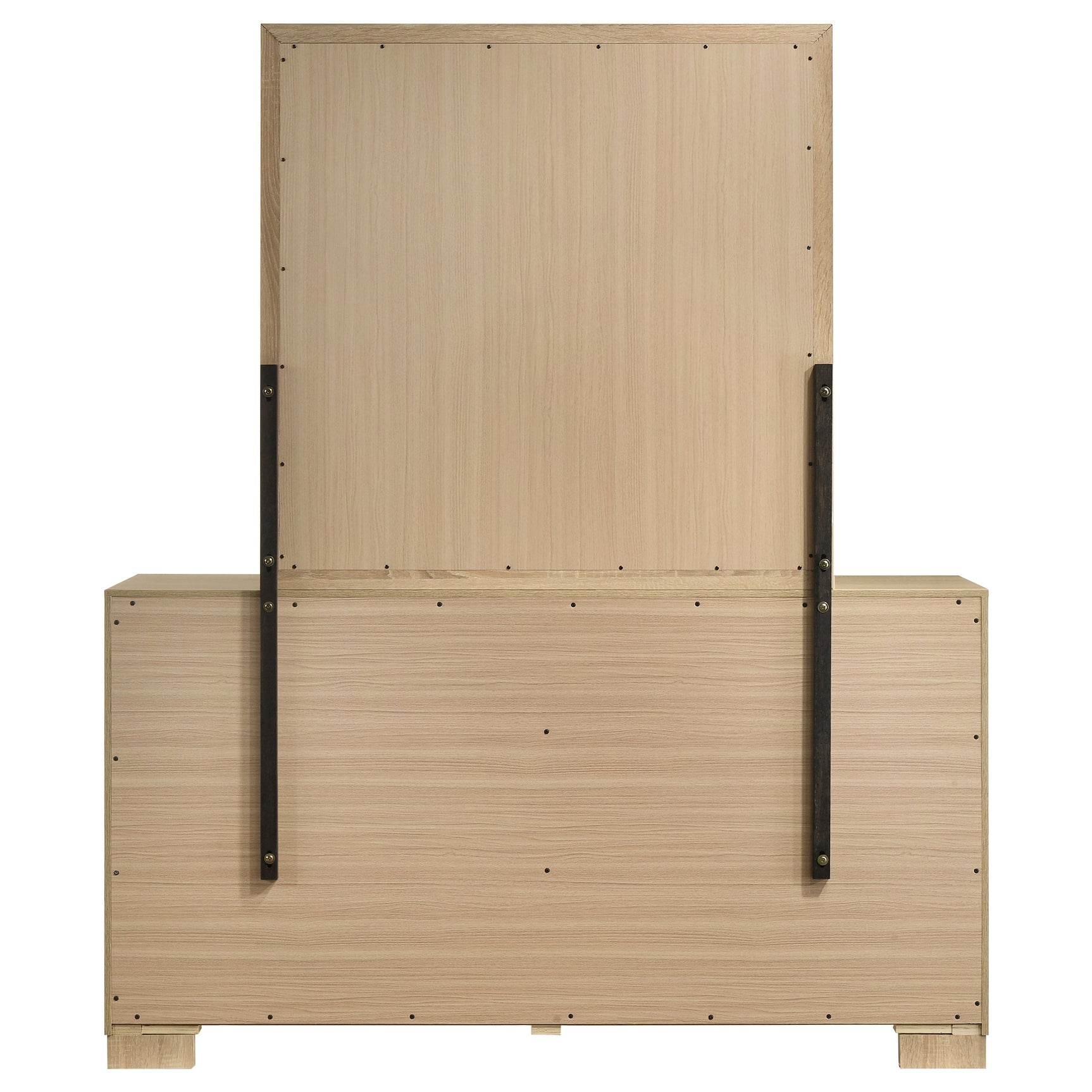 Arielle Light Oak 6-drawer Bedroom Dresser with Mirror - Ornate Home