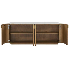 Arik Walnut 4 Door Cabinet - Ornate Home