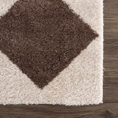 Arilla Brown Washable Diamond Area Rug - Ornate Home