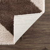 Arilla Brown Washable Diamond Area Rug - Ornate Home