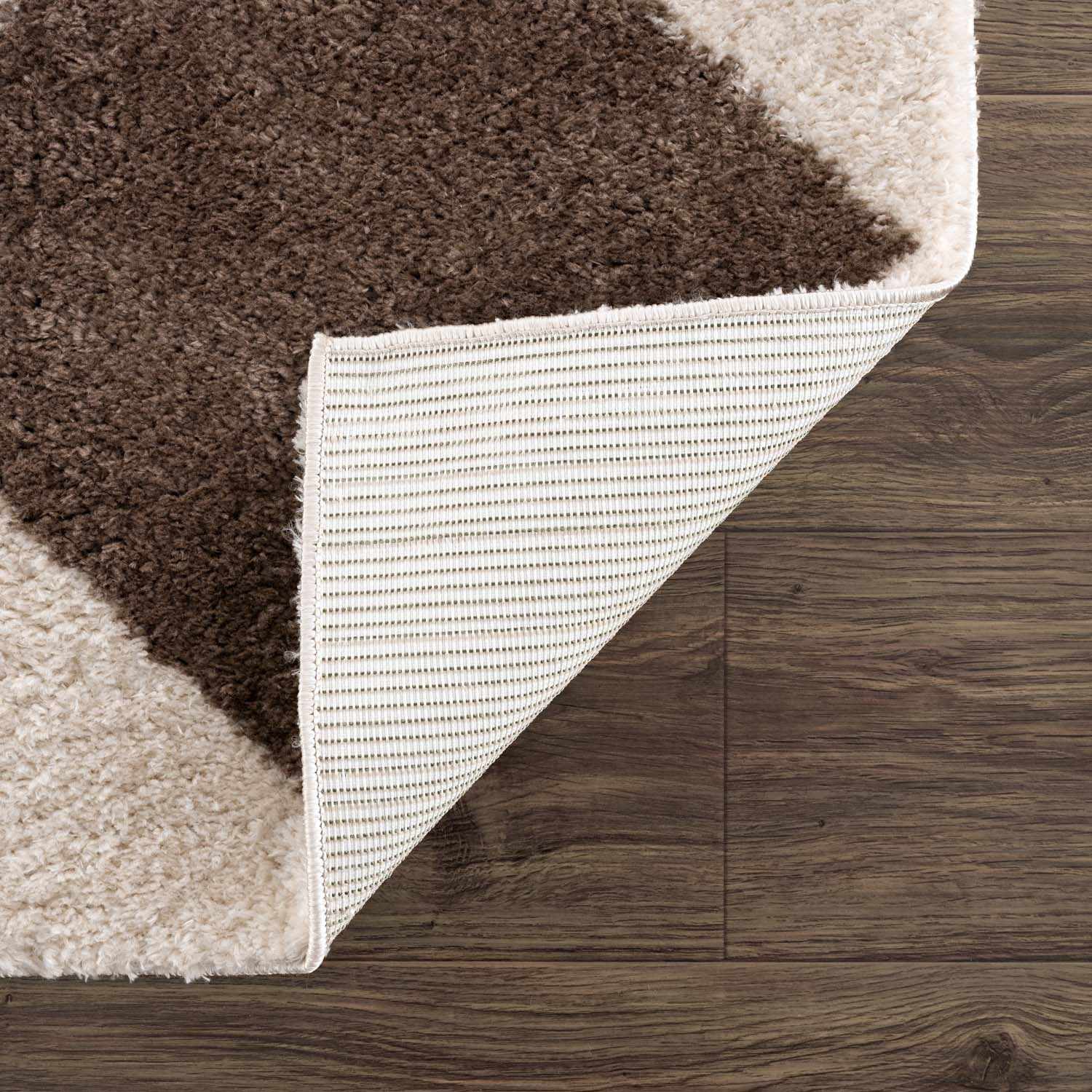 Arilla Brown Washable Diamond Area Rug - Ornate Home