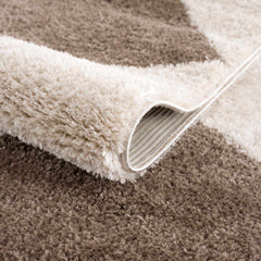 Arilla Brown Washable Diamond Area Rug - Ornate Home