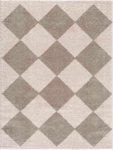 Arilla Gray Washable Diamond Area Rug - Ornate Home