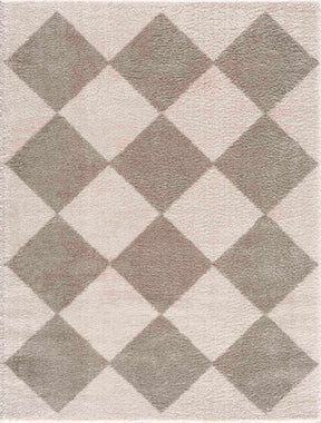 Arilla Gray Washable Diamond Area Rug - Ornate Home