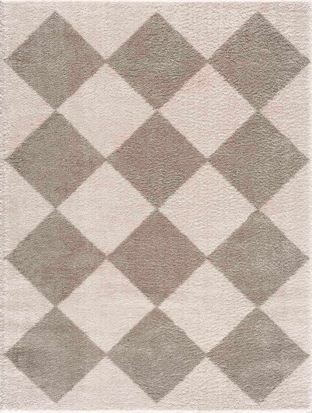 Arilla Gray Washable Diamond Area Rug - Ornate Home
