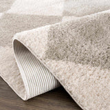 Arilla Gray Washable Diamond Area Rug - Ornate Home