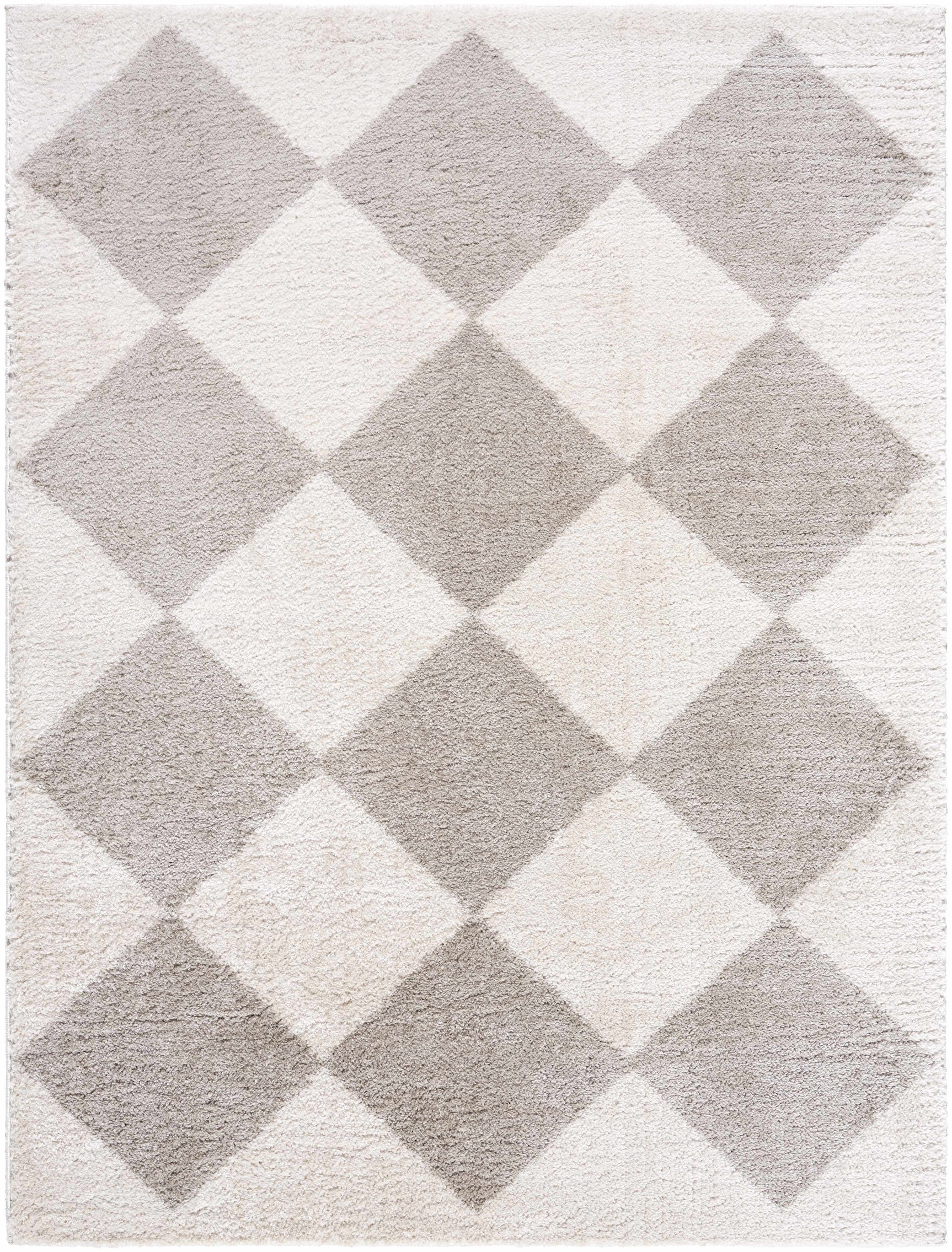 Arilla Gray Washable Diamond Area Rug - Ornate Home