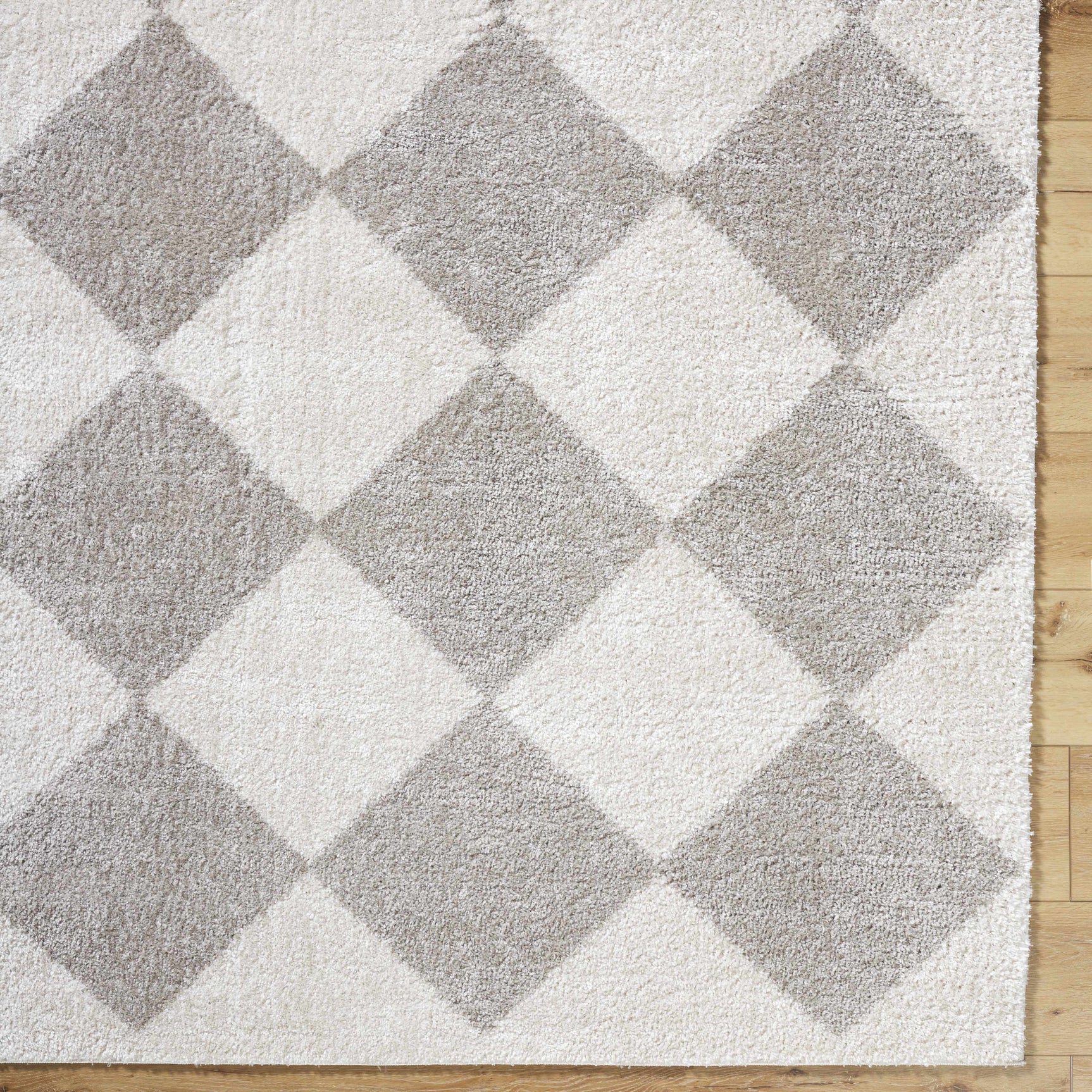 Arilla Gray Washable Diamond Area Rug - Ornate Home