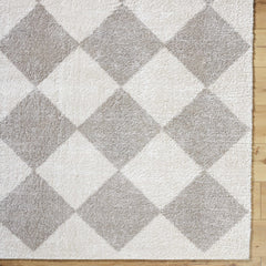 Arilla Gray Washable Diamond Area Rug - Ornate Home