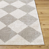 Arilla Gray Washable Diamond Area Rug - Ornate Home
