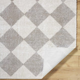 Arilla Gray Washable Diamond Area Rug - Ornate Home